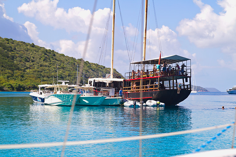 Sailing-Blog-Cruising-Caribbean-BVI-British-Virgin-Islands-Normans-Island-The-Caves-Snorkeling-Willy-T's-Bar-Floating-Party-Barge-William-Thorton-LAHOWIND-eIMG_9950