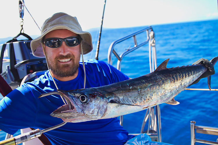 Sailing-Blog-Cruising-Caribbean-Young-Couple-Boat-Dog-Puerto-Rico-Vieques--to-Culebra-Spanish-Virgin-Islands-Sailboat-Fishing-King-Mackerel-Fish-LAHOWIND-eIMG_5998